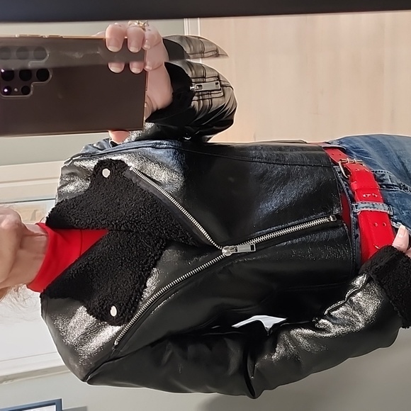 NWT Michael Kors Moto Jacket Size M - Picture 2 of 16